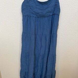 Blue Strapless Dress